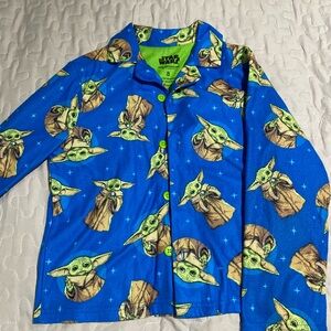 Star Wars Blue and Green Baby Yoda Shirt and Bottoms